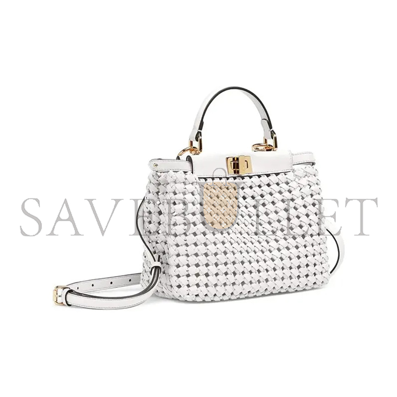 F**di mini peekaboo iconic satchel white 8bn244ad6hf0qvl (23*18*11cm)